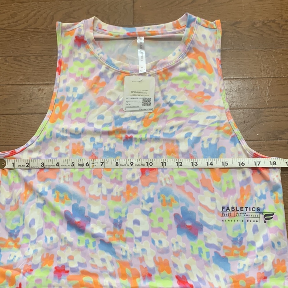 Fabletics Women's Dry-Flex Muscle Tank Size - M - New Wave Floral - Picture 6 of 11